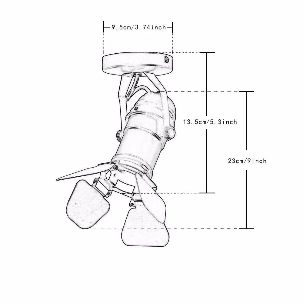 Retro Tripod Black Ceiling Lamp Lights Room Light Ceiling lighting Industrial Bar Creative Studio Lamps
