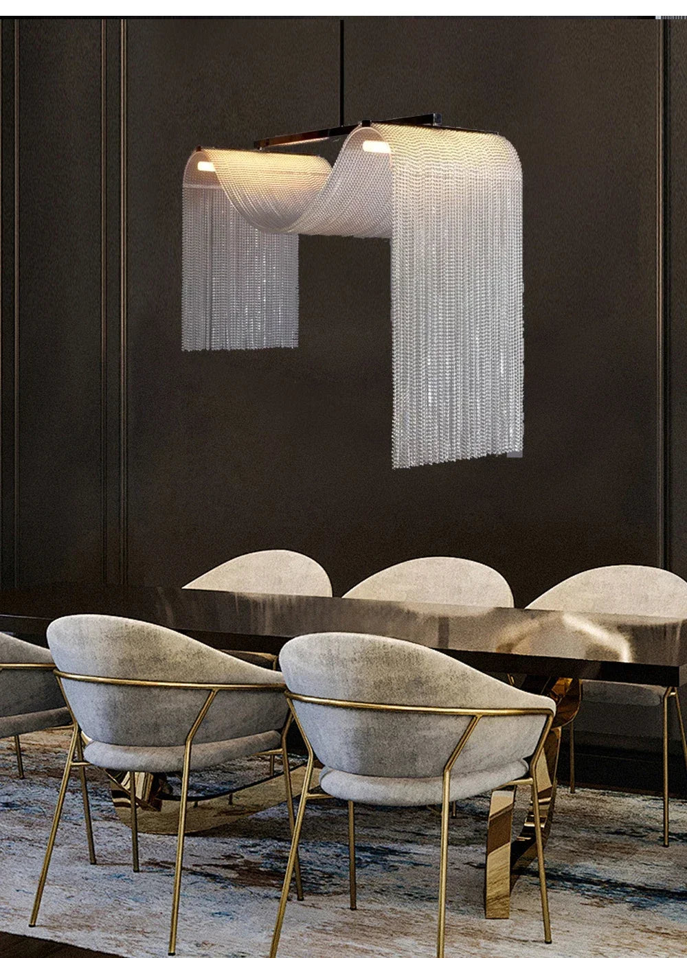 Living Room High Ceiling Home Decor Pendant Lights Modern Designer LED Kitchen Island Hanging Lamps for Ceiling Loft Staircase L