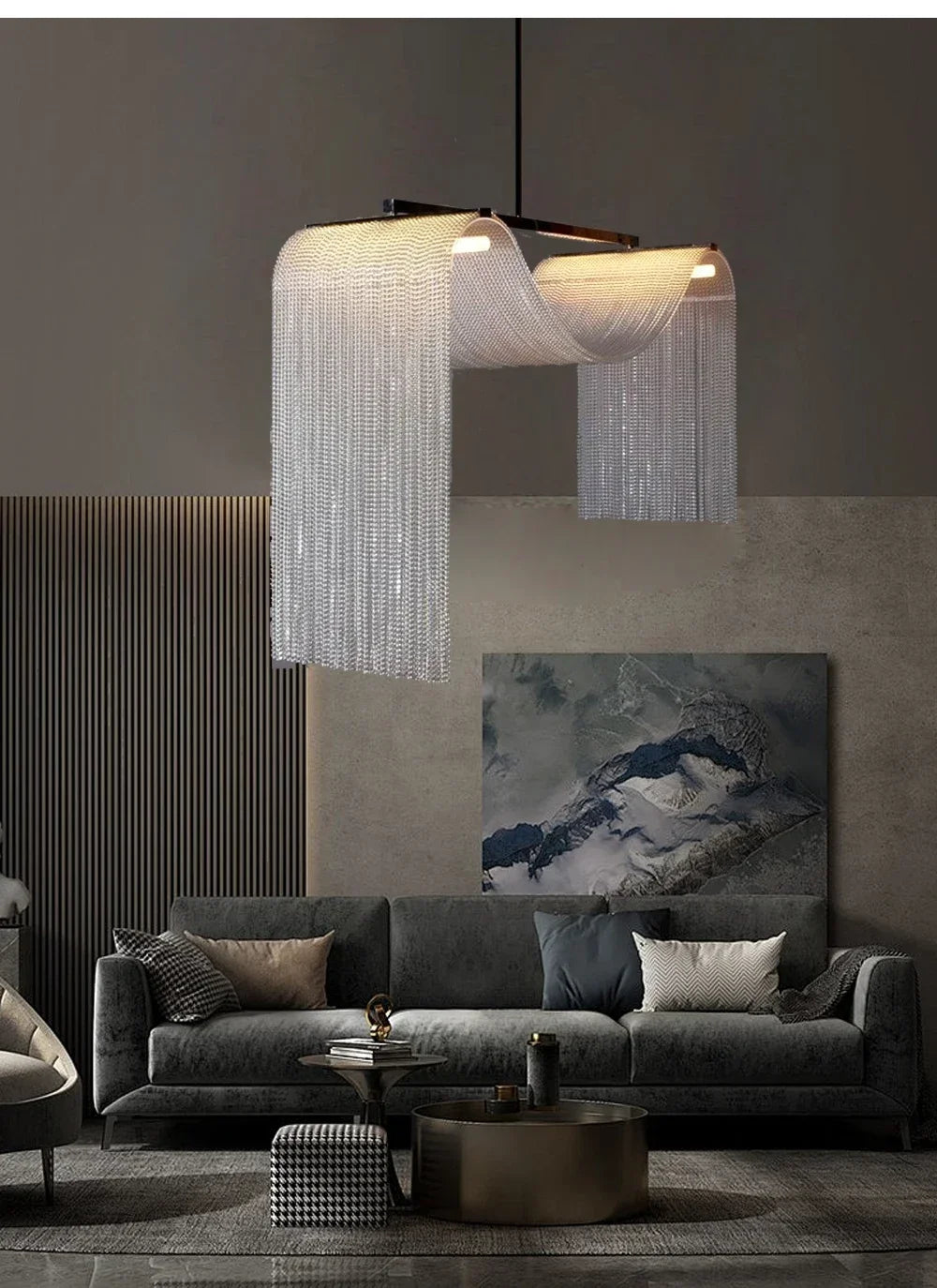 Living Room High Ceiling Home Decor Pendant Lights Modern Designer LED Kitchen Island Hanging Lamps for Ceiling Loft Staircase L