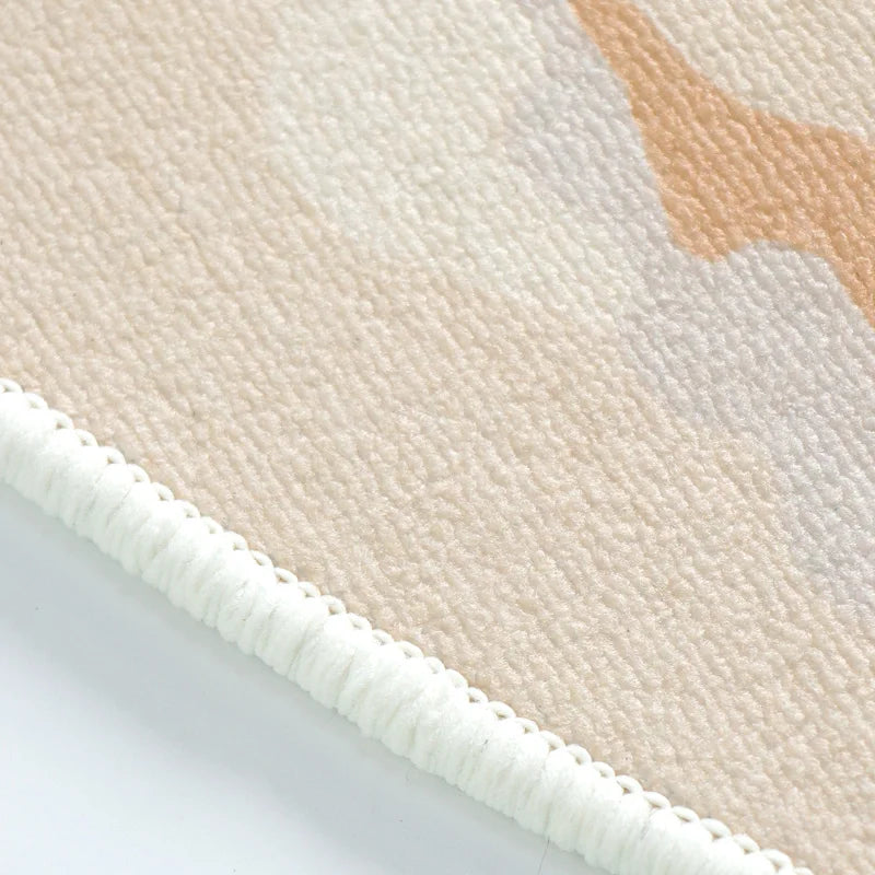Retro Style Rugs for Bedroom Large Area Living Room Decoration Light Luxury Carpet Washable Cloakroom Floor Mat Bedside Soft Rug