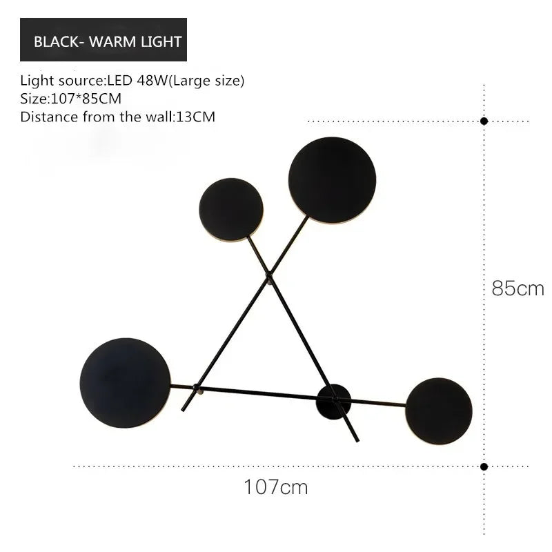 Modern Industry Round Wall Lamps Bedroom Bedside Lamp Led Wall Sconce Light Fixtures Black Iron Luminaire Indoor Loft Home
