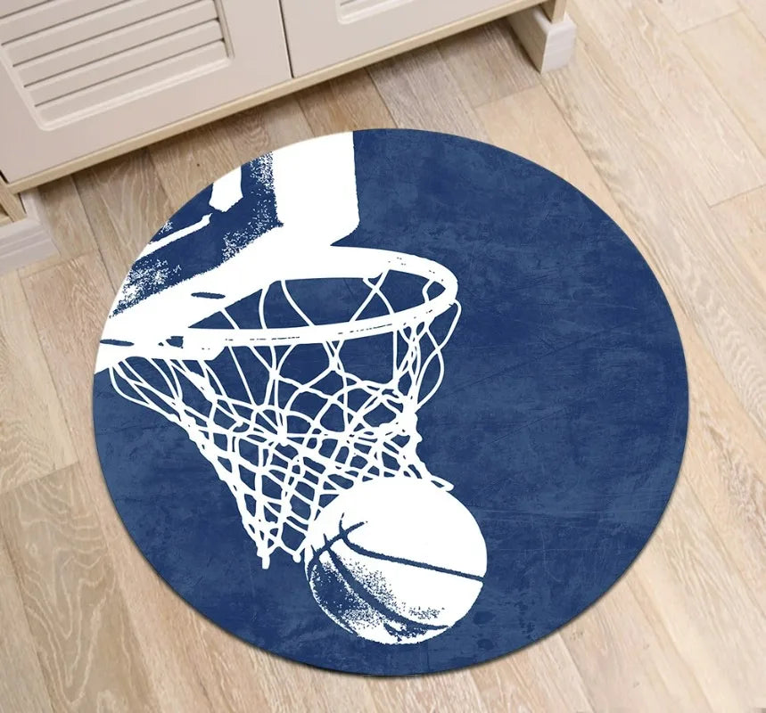 Basketball Round Rugs And Carpets for Kids Baby Home Living Room Memory Foam Bedroom Cushion Hallway Toilet Floor Door Bath Mats