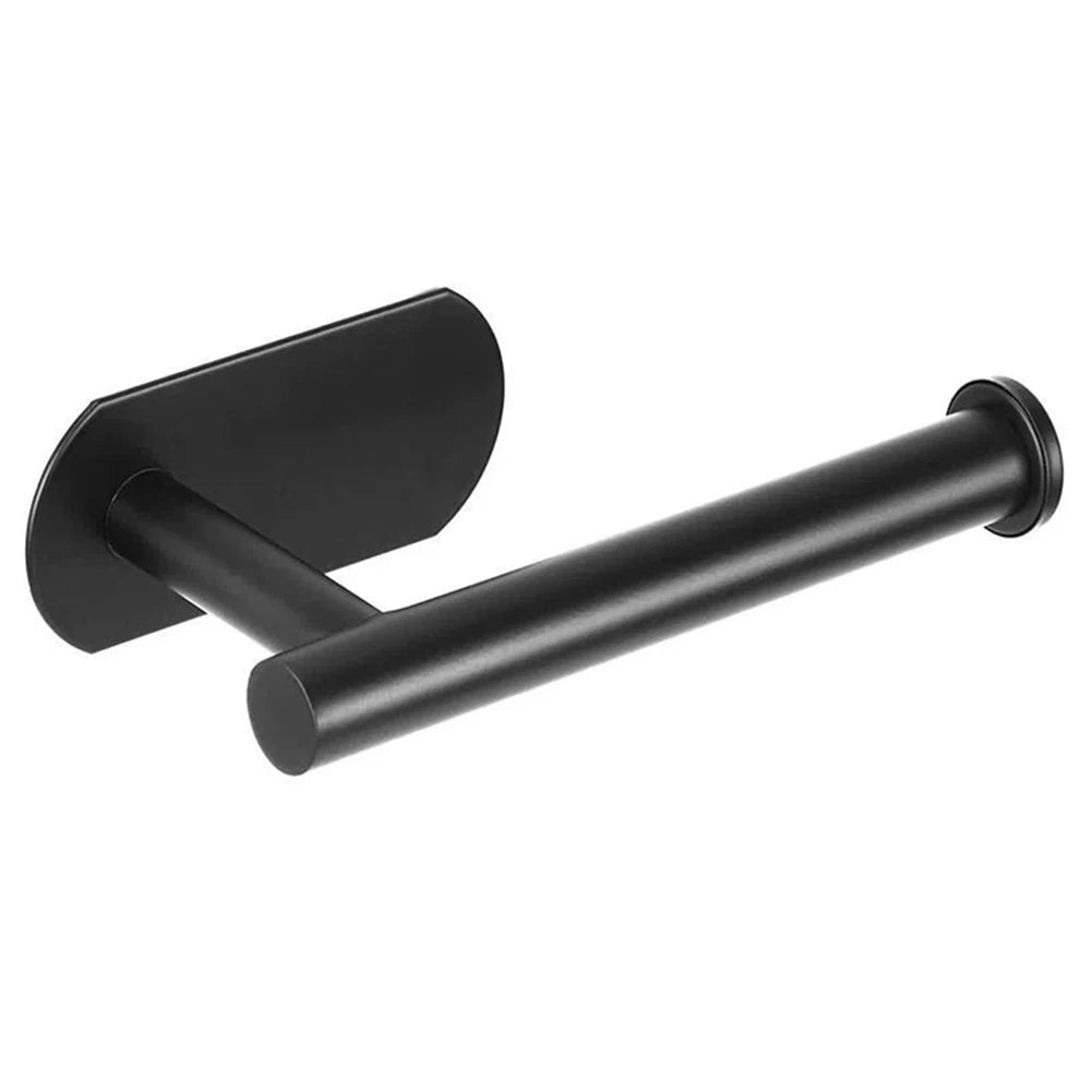 Self Adhesive Toilet Roll Paper Holder Wall Mount Bathroom Organizer Storage Stand No Punching Stainless Steel Towel Holder