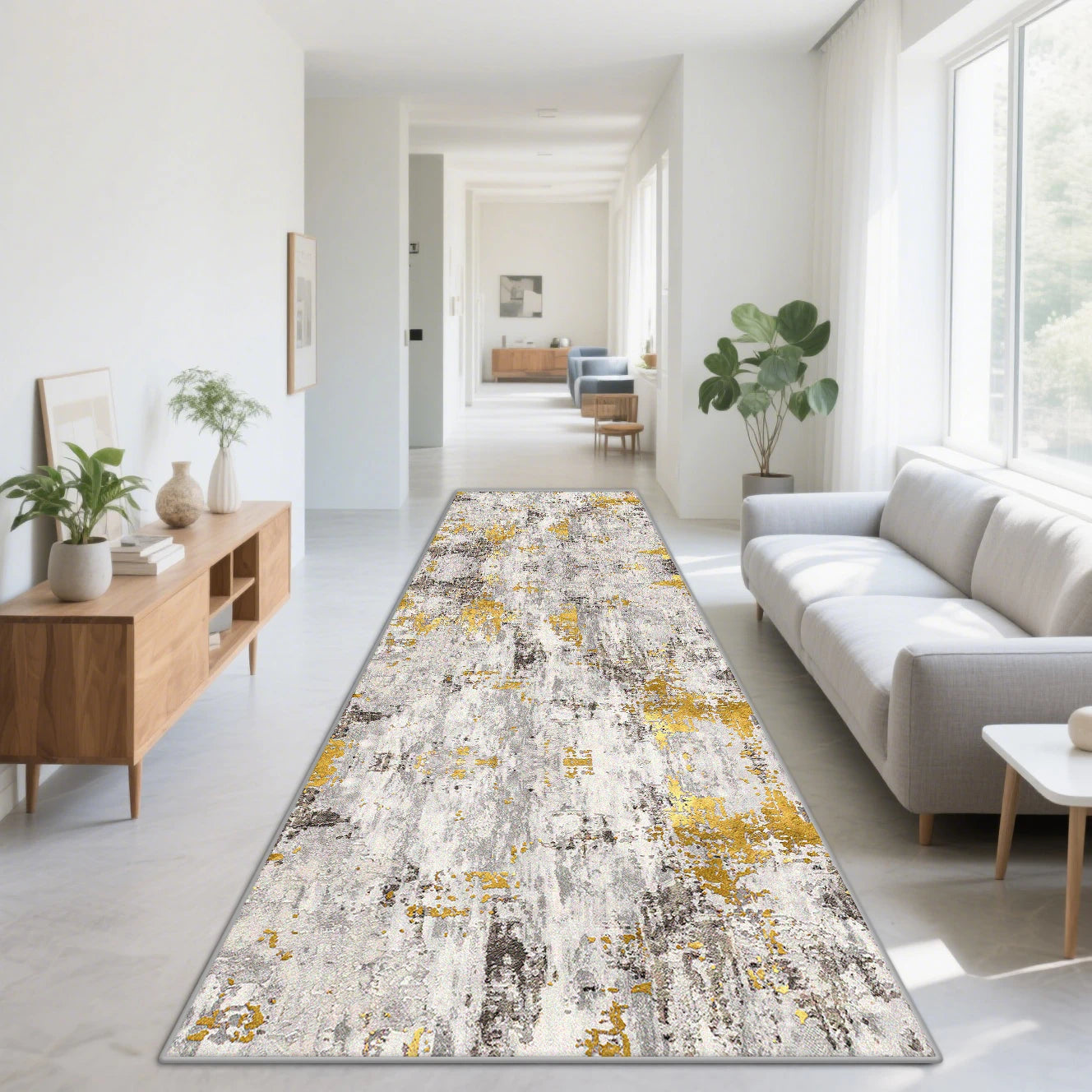 Nordic Abstract Long Runner Rugs Decoration Home Living Room Sofa Corridor Carpet Bedroom Cloakroom Doorway Aisle Non-slip Mat