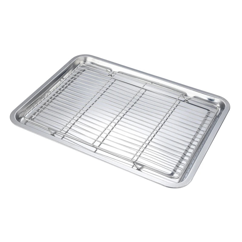 Stainl Steel Rectangular Me Ra Oil Drainage Fryer Control Pan Commercial Oil Filter ate Barbecue Cooking Utensils