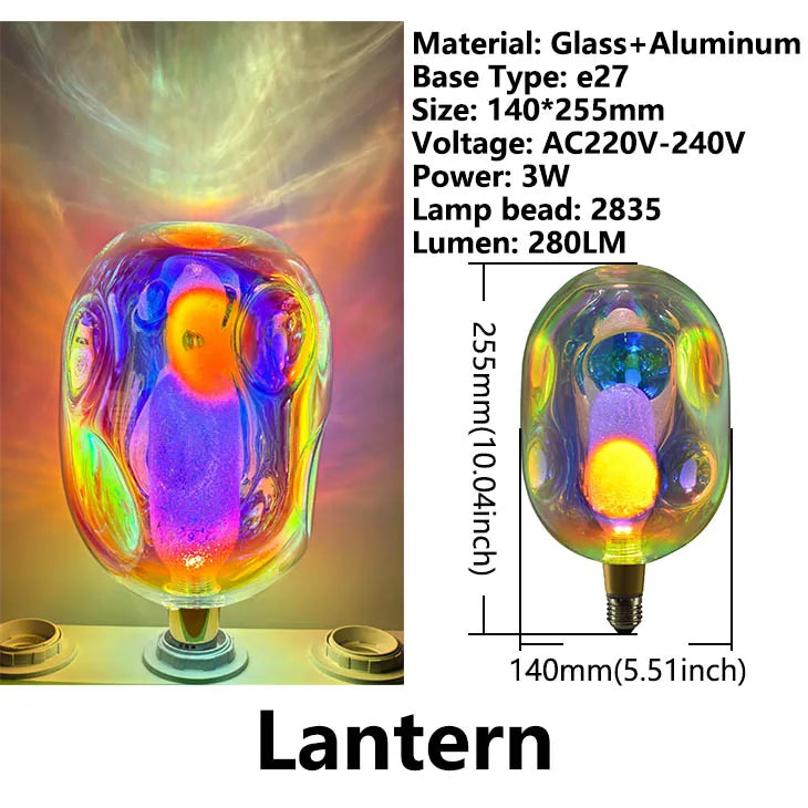 Originality Retro Vintage Edison Bulb Industrial Decor Bulb Lamps E27 3W AC220V Colorful LED Lamp For Bedroom Ambient Light