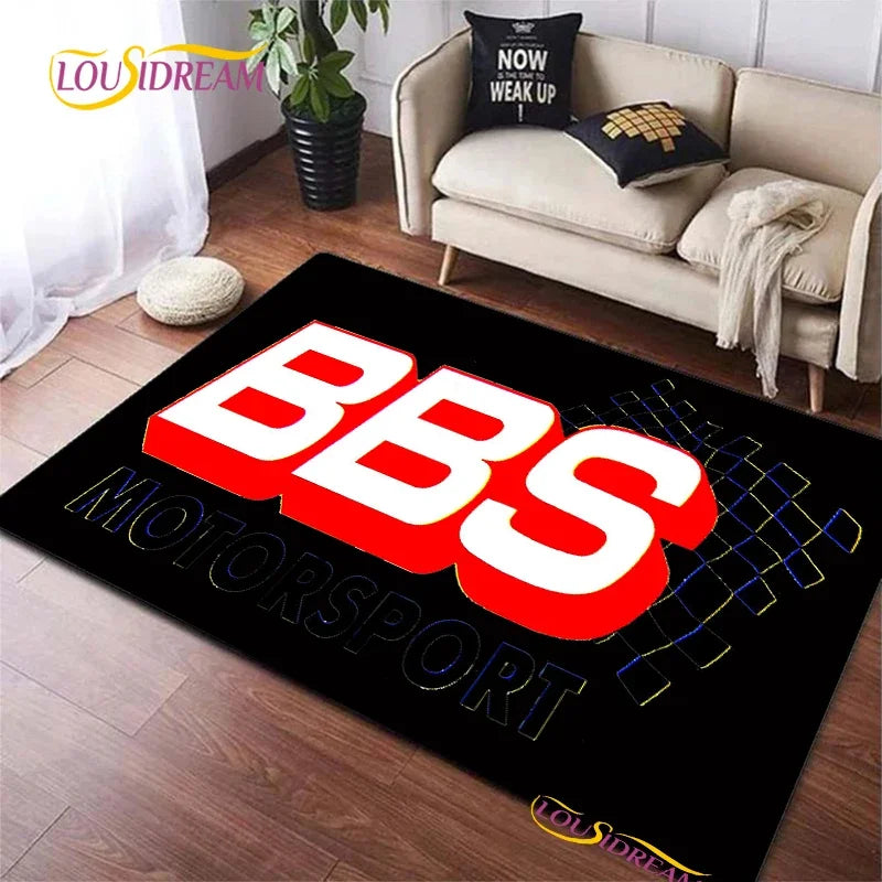 Fashion BBS racer 3D Carpet for Living Room Bedroom Table decor Rugs Kitchen Door Kids Un-slip Floor Mats Alfombra Birthday gift