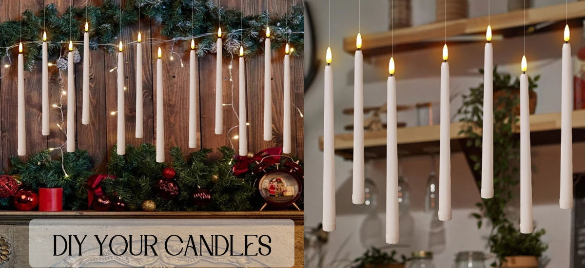 10-200PCS Flameless Taper Candles Wedding Flickering LED Candles Battery Operated Candles for Wedding Halloween Christmas Party