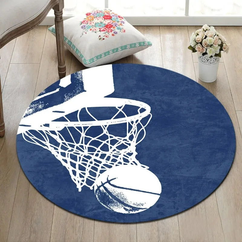 Basketball Round Rugs And Carpets for Kids Baby Home Living Room Memory Foam Bedroom Cushion Hallway Toilet Floor Door Bath Mats