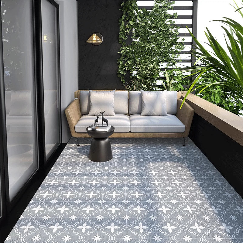 Large-area Outdoor Balcony Rug PVC Leather Entrance Carpets Large-area Living Room Rugs Kitchen Oil-proof and Non-slip Carpet