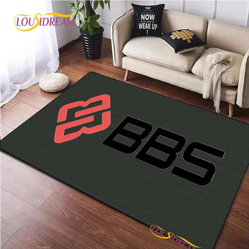 Fashion BBS racer 3D Carpet for Living Room Bedroom Table decor Rugs Kitchen Door Kids Un-slip Floor Mats Alfombra Birthday gift