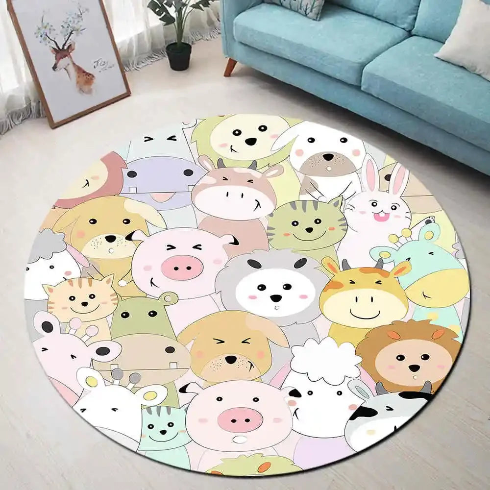 Basketball Round Rugs And Carpets for Kids Baby Home Living Room Memory Foam Bedroom Cushion Hallway Toilet Floor Door Bath Mats