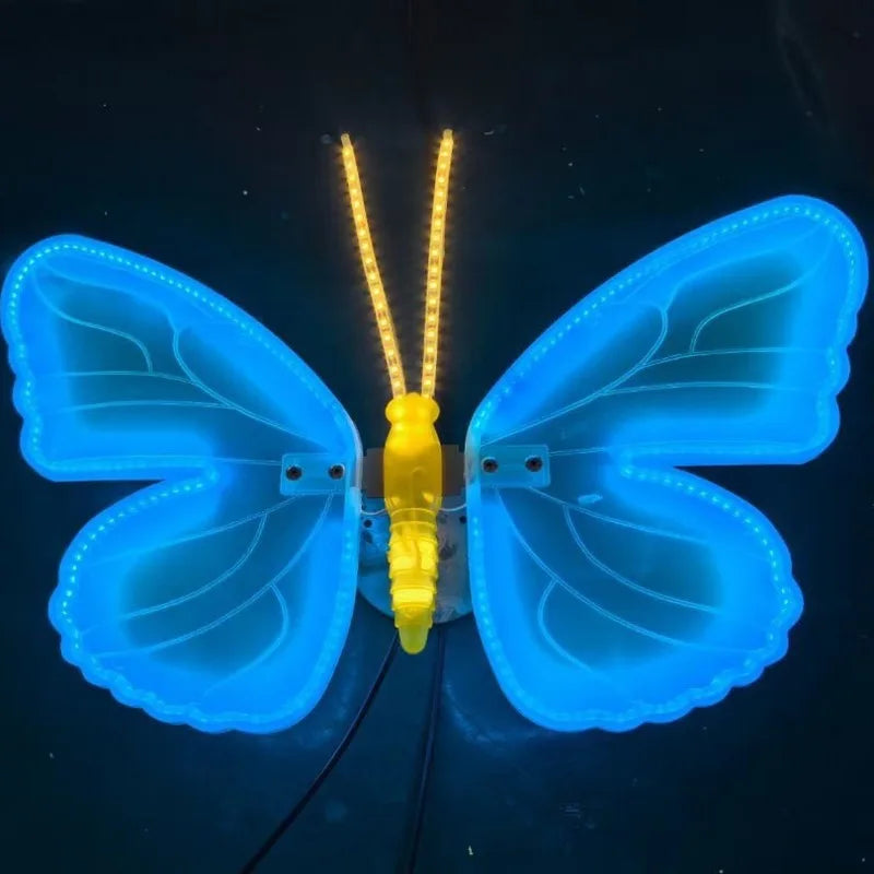 Wedding Butterfly Glow Lights Simulation Outdoor Dynamic And Static Decorative Lamps For Holiday Party Garden Yard Patio Event