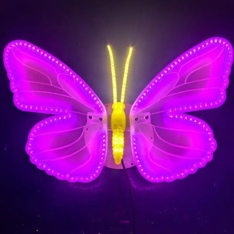 Wedding Butterfly Glow Lights Simulation Outdoor Dynamic And Static Decorative Lamps For Holiday Party Garden Yard Patio Event