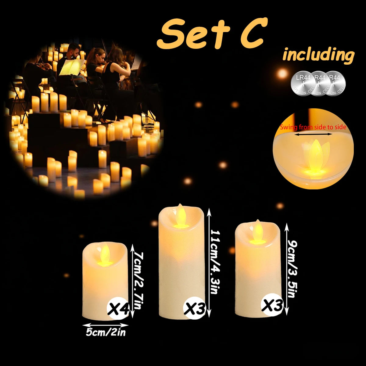 10~200pcs LED Candles Wedding Candles Battery Operated Candles Flameless Candles for Wedding Concer Christmas Party Table Decor