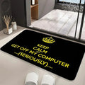 Keep Off Area Rugs Floor Mat Black and White Carpet Door Mat Rug for Bed Sofa Decoration Protect Your Personal Space