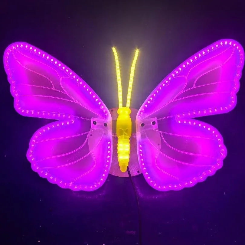 Wedding Butterfly Glow Lights Simulation Outdoor Dynamic And Static Decorative Lamps For Holiday Party Garden Yard Patio Event
