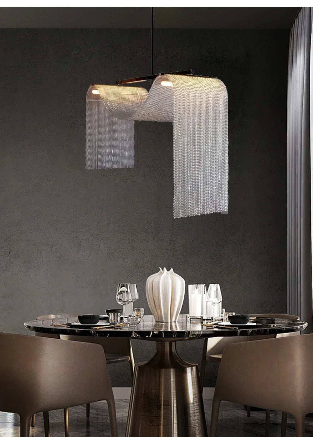 Living Room High Ceiling Home Decor Pendant Lights Modern Designer LED Kitchen Island Hanging Lamps for Ceiling Loft Staircase L