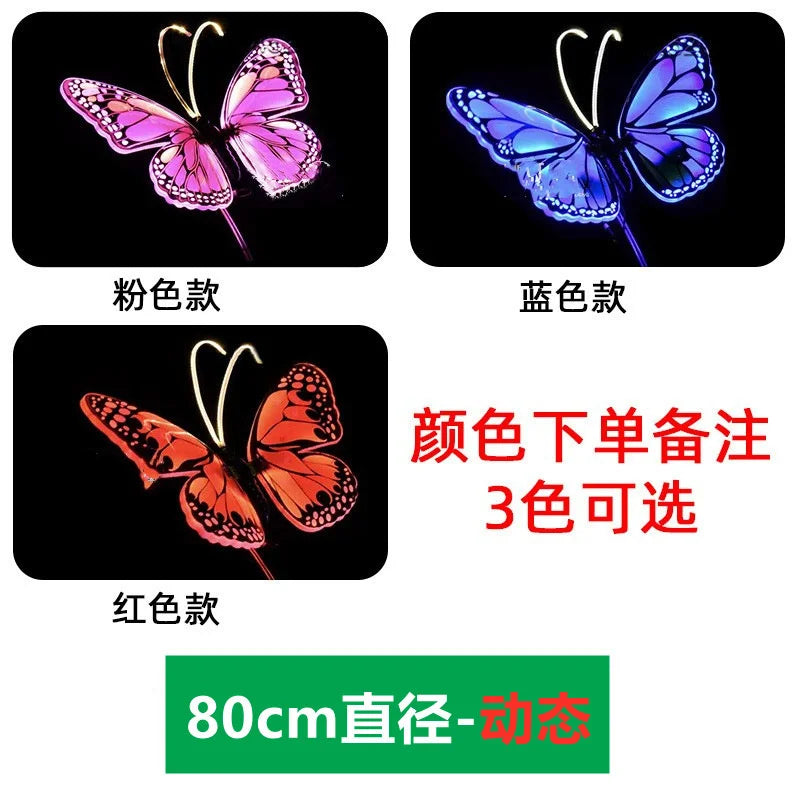 Wedding Butterfly Glow Lights Simulation Outdoor Dynamic And Static Decorative Lamps For Holiday Party Garden Yard Patio Event