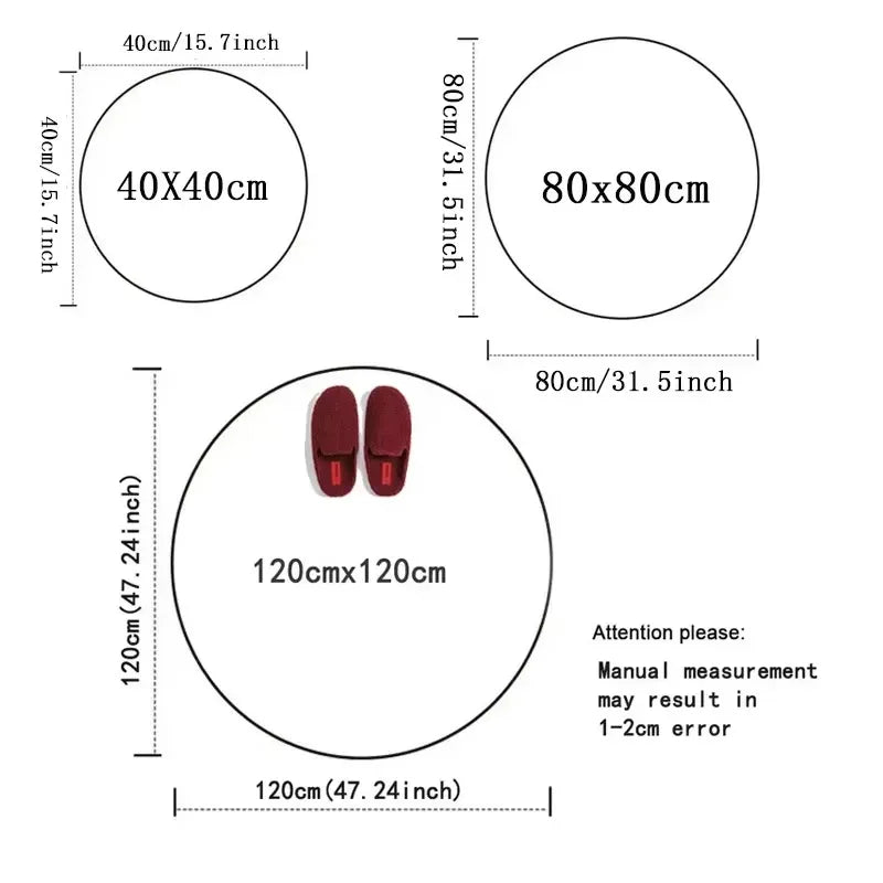 Round Carpet Mat New 3D Visual Illusion Spiral Rug Floor Mats for Bedroom Living Room Decoration Creative Rugs The Black Trap