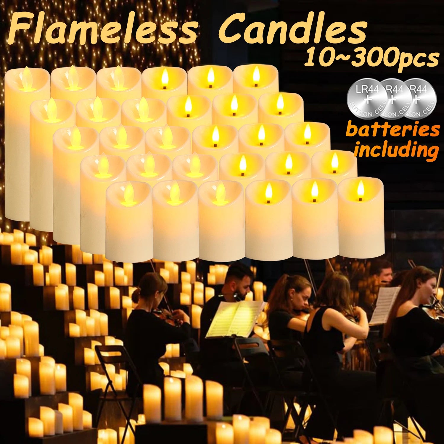 10~200pcs LED Candles Wedding Candles Battery Operated Candles Flameless Candles for Wedding Concer Christmas Party Table Decor