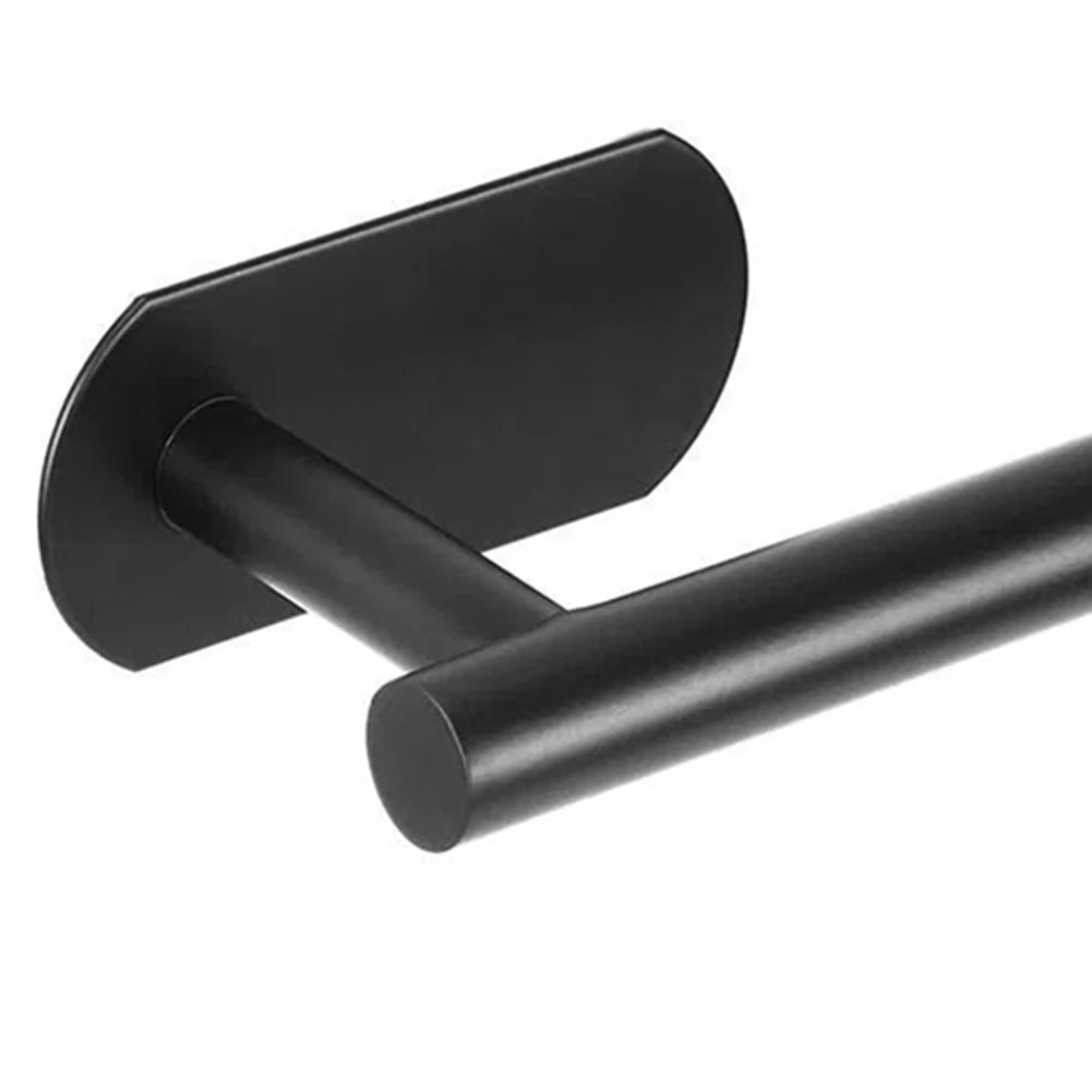 Self Adhesive Toilet Roll Paper Holder Wall Mount Bathroom Organizer Storage Stand No Punching Stainless Steel Towel Holder