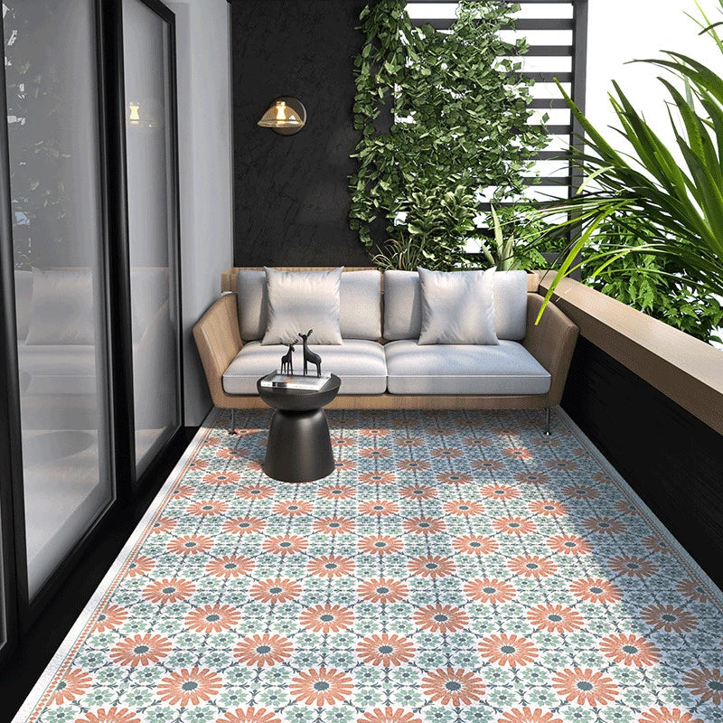 Large-area Outdoor Balcony Rug PVC Leather Entrance Carpets Large-area Living Room Rugs Kitchen Oil-proof and Non-slip Carpet