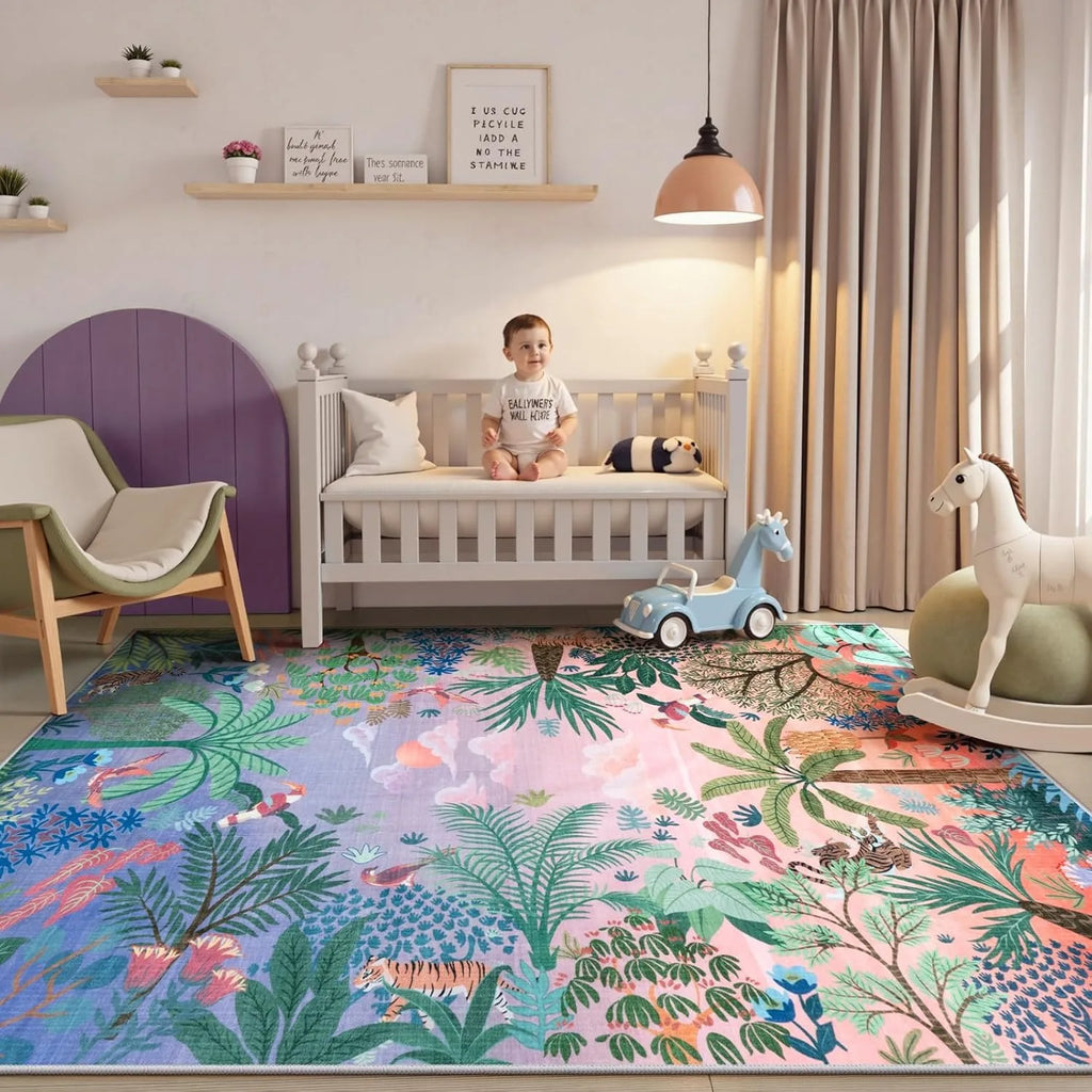 Jungle Animal Print Rugs for Living Room Luxury Soft Non Slip Bedroom Bedside Rug Home Decor Large Sofa Coffee Floor Mat Ковер