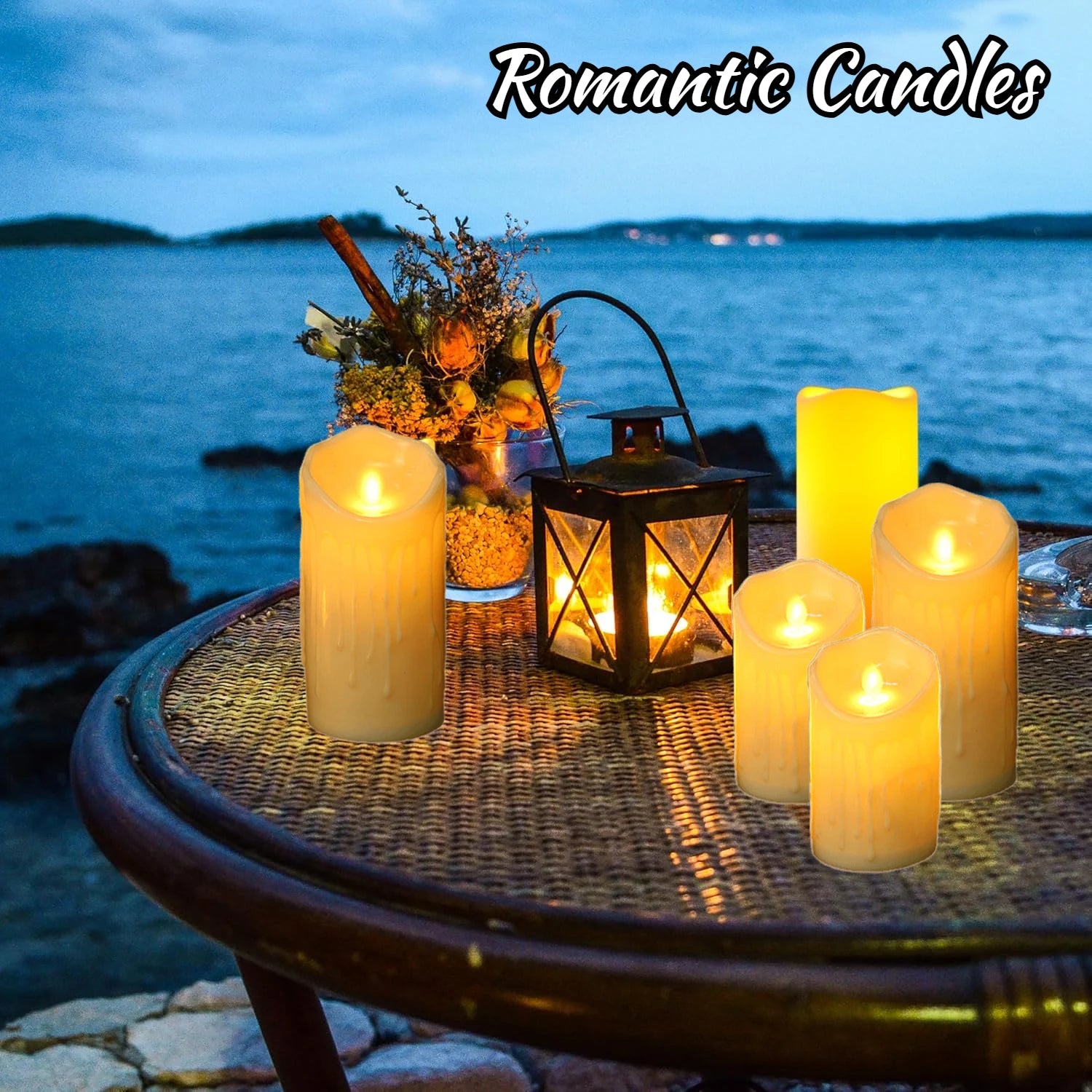 6-90PCS LED Candles Battery Operated Artificial Candles led Candle Flameless Wedding Decoration Concert Halloween Home Decor