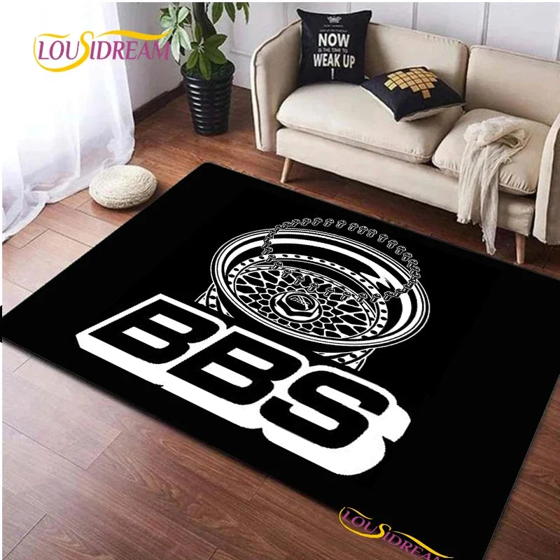 Fashion BBS racer 3D Carpet for Living Room Bedroom Table decor Rugs Kitchen Door Kids Un-slip Floor Mats Alfombra Birthday gift