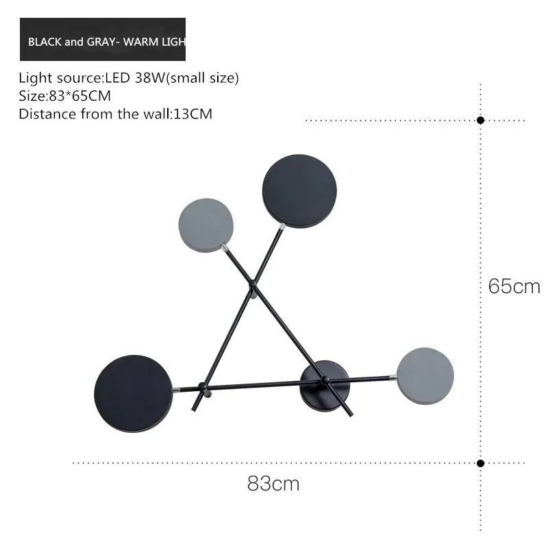 Modern Industry Round Wall Lamps Bedroom Bedside Lamp Led Wall Sconce Light Fixtures Black Iron Luminaire Indoor Loft Home