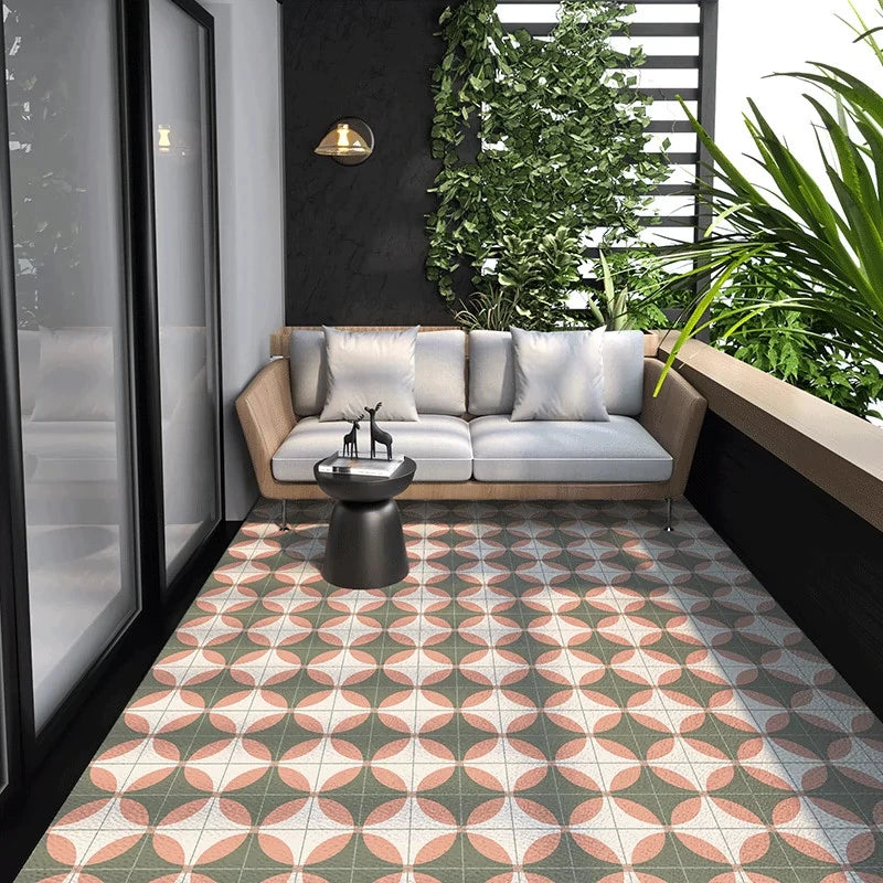 Large-area Outdoor Balcony Rug PVC Leather Entrance Carpets Large-area Living Room Rugs Kitchen Oil-proof and Non-slip Carpet