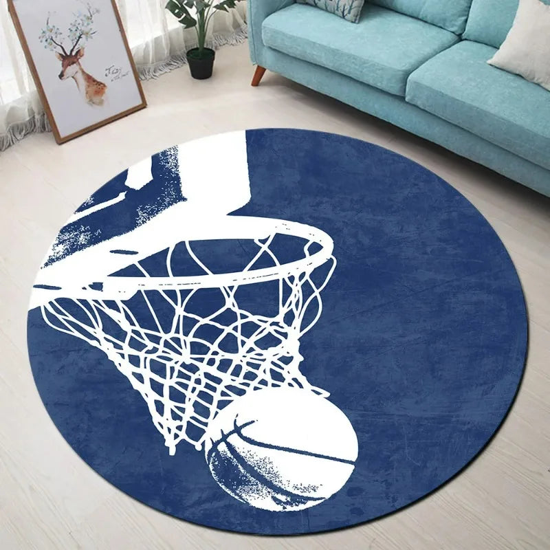 Basketball Round Rugs And Carpets for Kids Baby Home Living Room Memory Foam Bedroom Cushion Hallway Toilet Floor Door Bath Mats