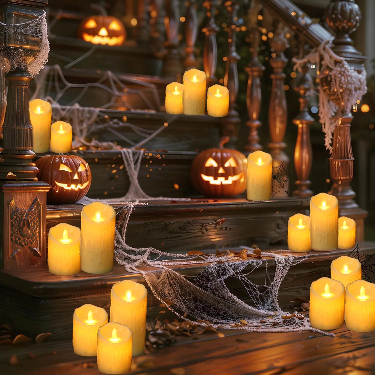 6-90PCS LED Candles Battery Operated Artificial Candles led Candle Flameless Wedding Decoration Concert Halloween Home Decor