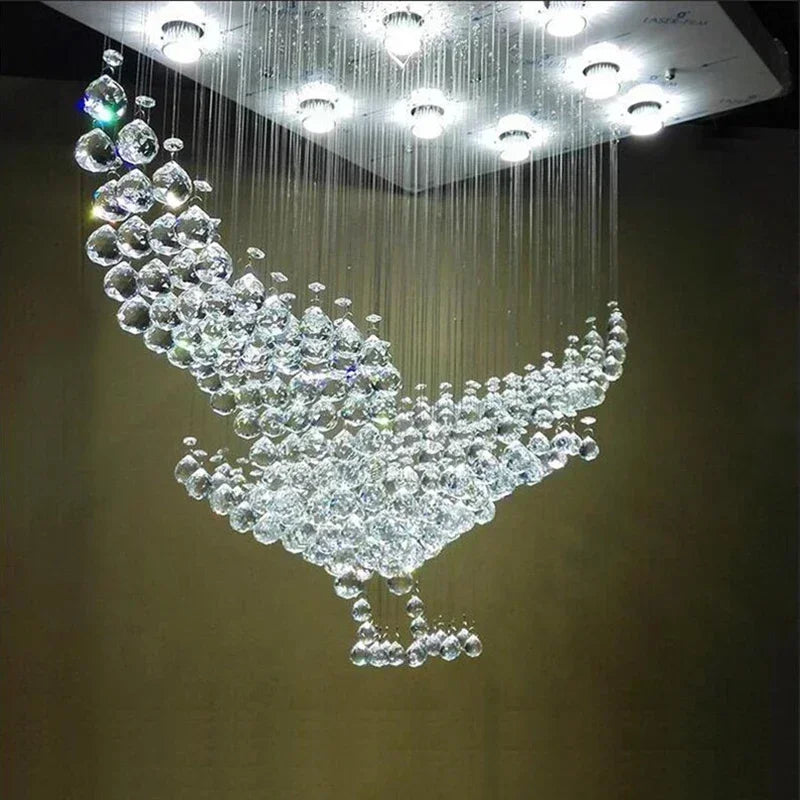Modern Creative Villa Lobby Hotel Engineering Lamp Atmosphere Eagle Chandeliers for Restaurant Living Room Ceiling Pendant Lamps