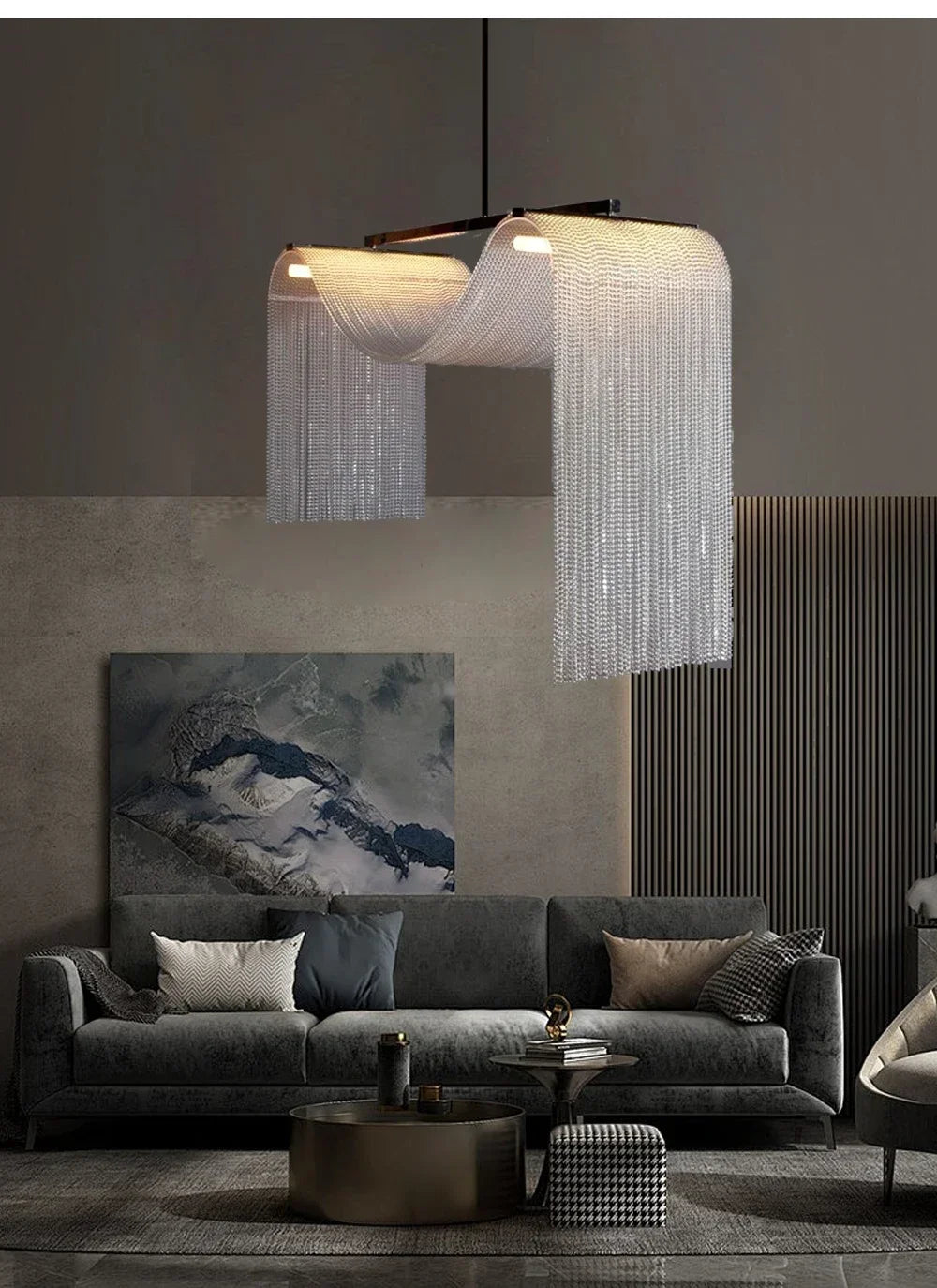 Living Room High Ceiling Home Decor Pendant Lights Modern Designer LED Kitchen Island Hanging Lamps for Ceiling Loft Staircase L