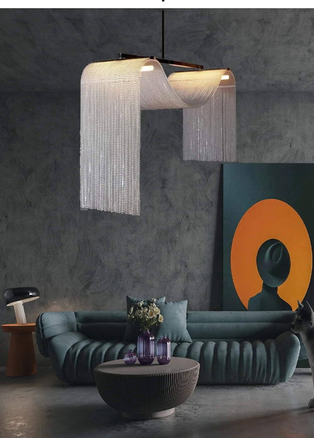 Living Room High Ceiling Home Decor Pendant Lights Modern Designer LED Kitchen Island Hanging Lamps for Ceiling Loft Staircase L