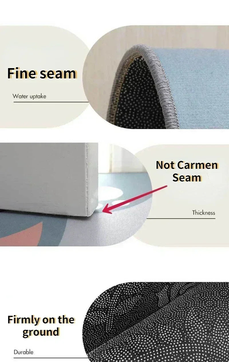 Kitchen Long Runners Carpet Living Room Decoration Corridor Non-slip Rugs Bedroom Doorway Passageway Mat Washable Customizable