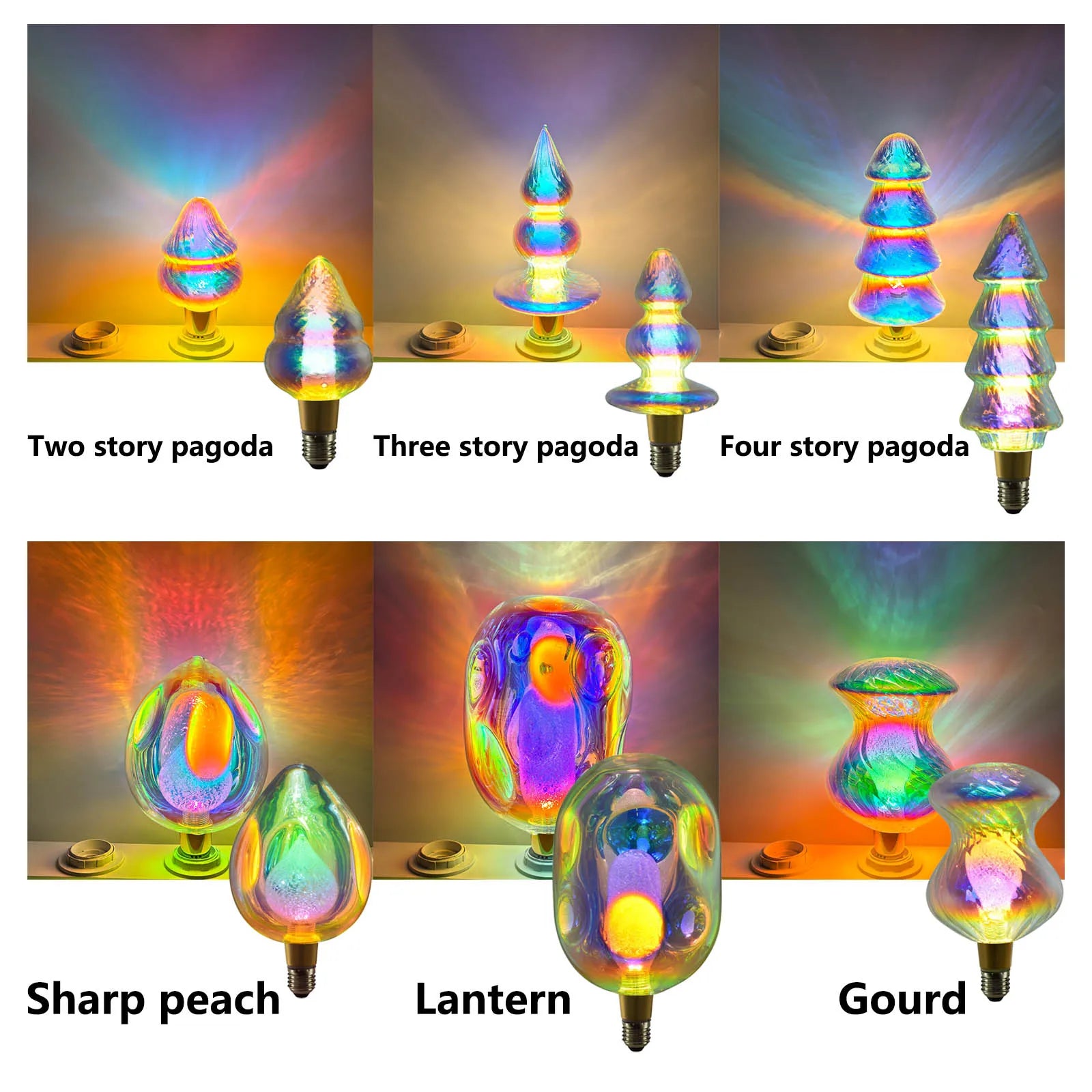 Originality Retro Vintage Edison Bulb Industrial Decor Bulb Lamps E27 3W AC220V Colorful LED Lamp For Bedroom Ambient Light