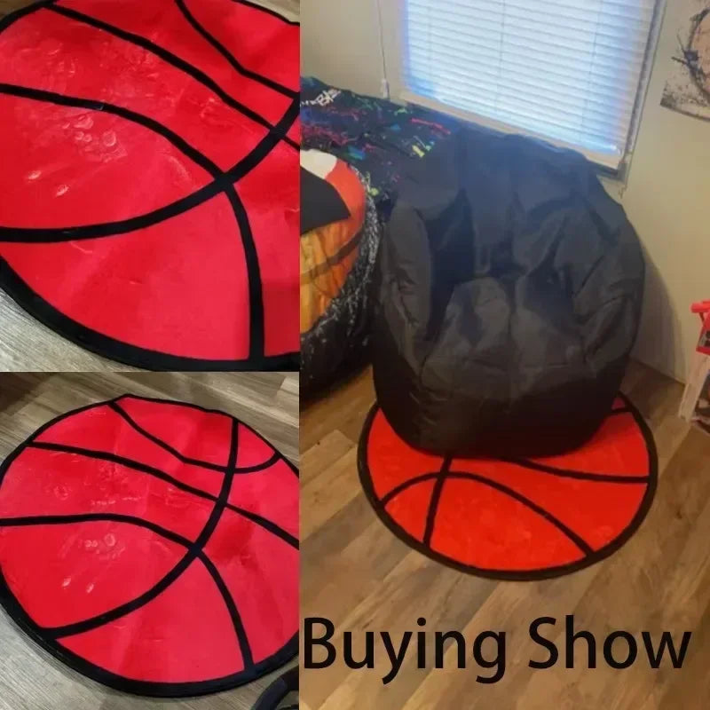 CD Cartoon Round Flannel Carpet Personalized Rugs Mat Living Room Sofa Blanket Sports Room Decoration Bed Round Rug