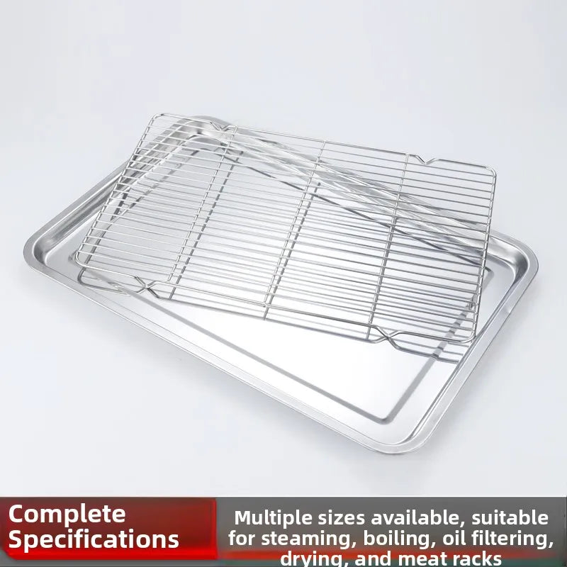 Stainl Steel Rectangular Me Ra Oil Drainage Fryer Control Pan Commercial Oil Filter ate Barbecue Cooking Utensils