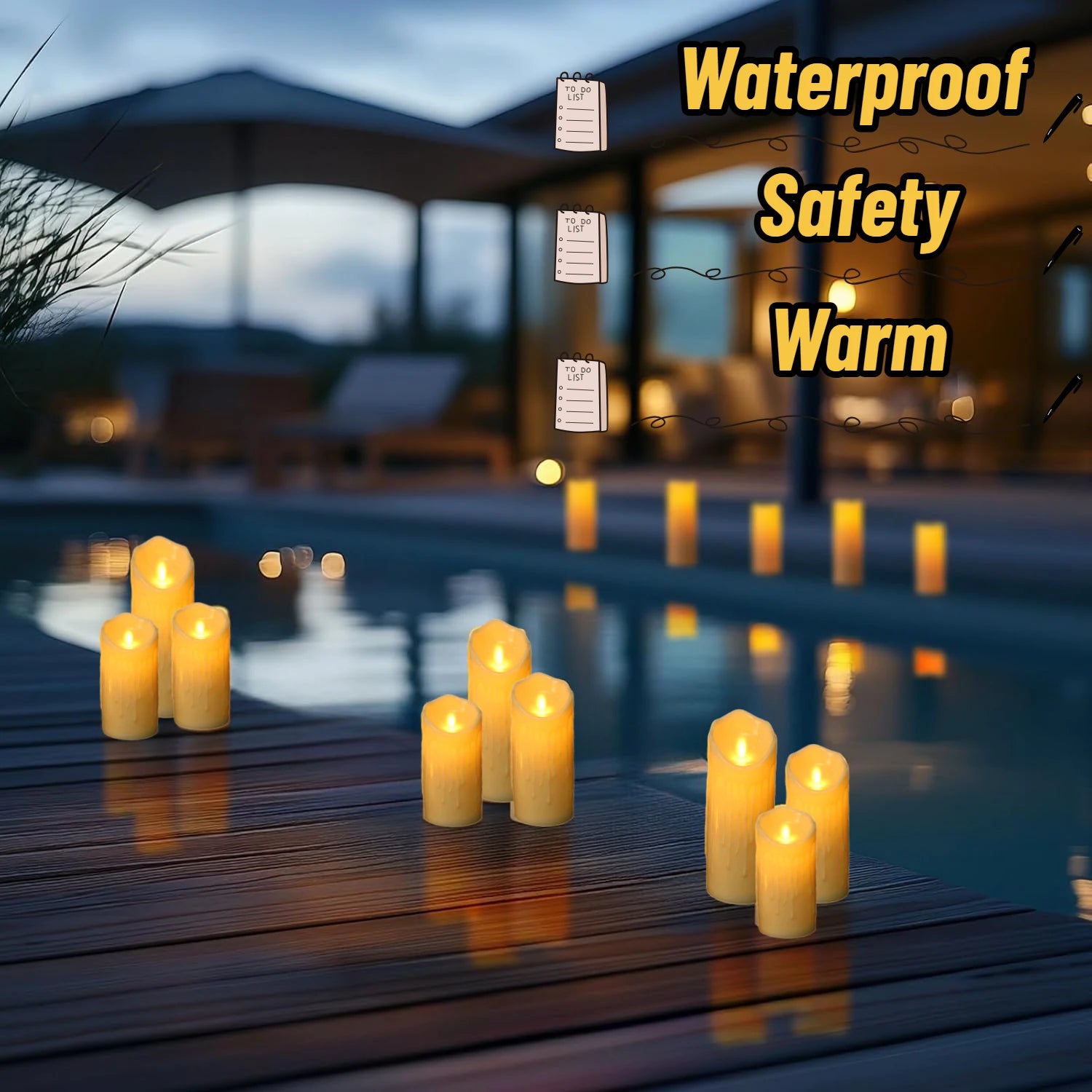 6-90PCS LED Candles Battery Operated Artificial Candles led Candle Flameless Wedding Decoration Concert Halloween Home Decor