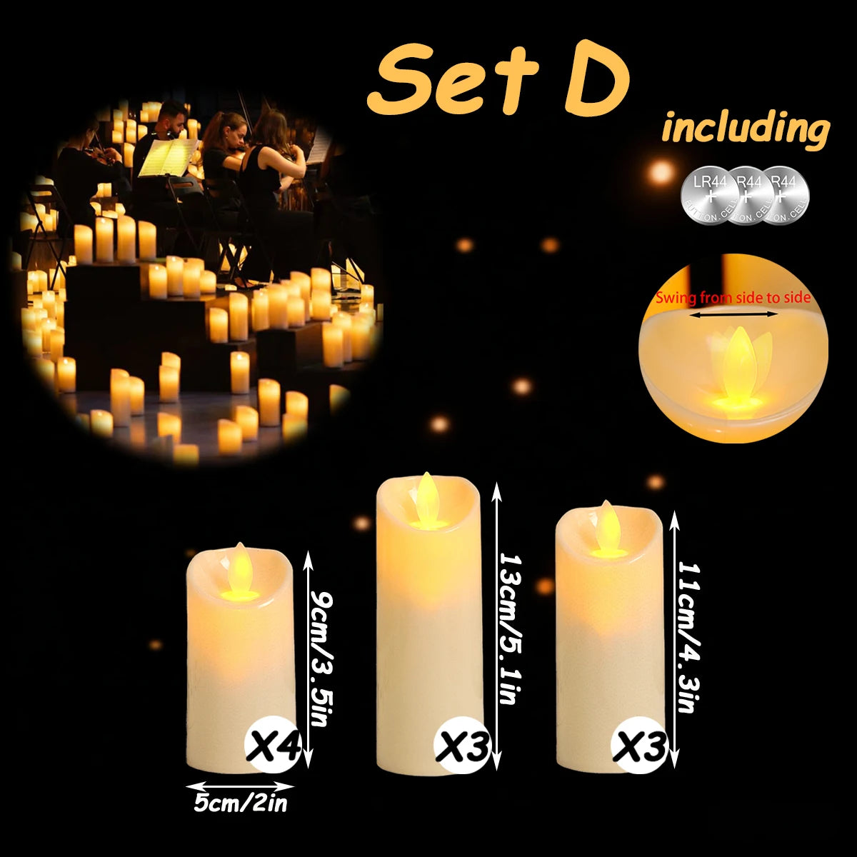 10~200pcs LED Candles Wedding Candles Battery Operated Candles Flameless Candles for Wedding Concer Christmas Party Table Decor