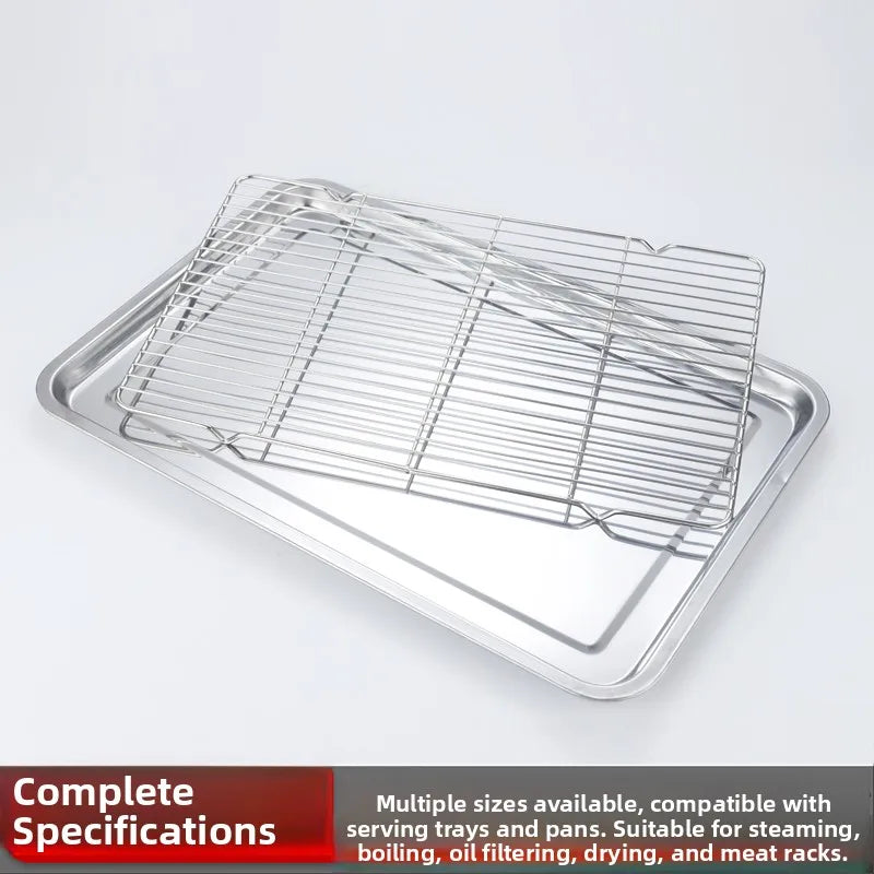 Stainl Steel Rectangular Me Ra Oil Drainage Fryer Control Pan Commercial Oil Filter ate Barbecue Cooking Utensils