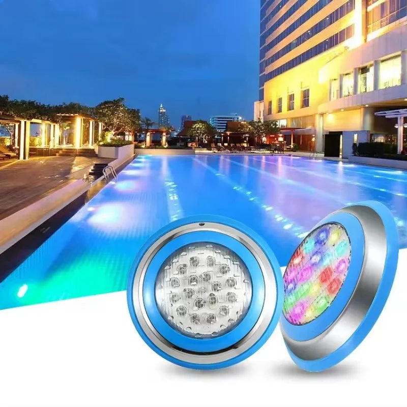 Stainless Steel Ip68 Led Swimming Pool Light 6W 9W 24W 36w 54W  Blue Waterproof Lamps Underwater Lights AC12V RGB Piscina Lamp