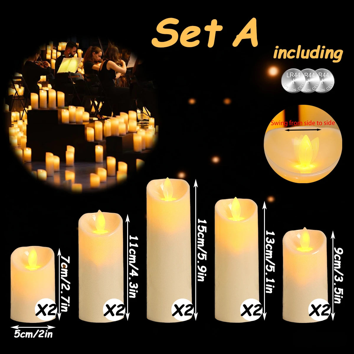 10~200pcs LED Candles Wedding Candles Battery Operated Candles Flameless Candles for Wedding Concer Christmas Party Table Decor