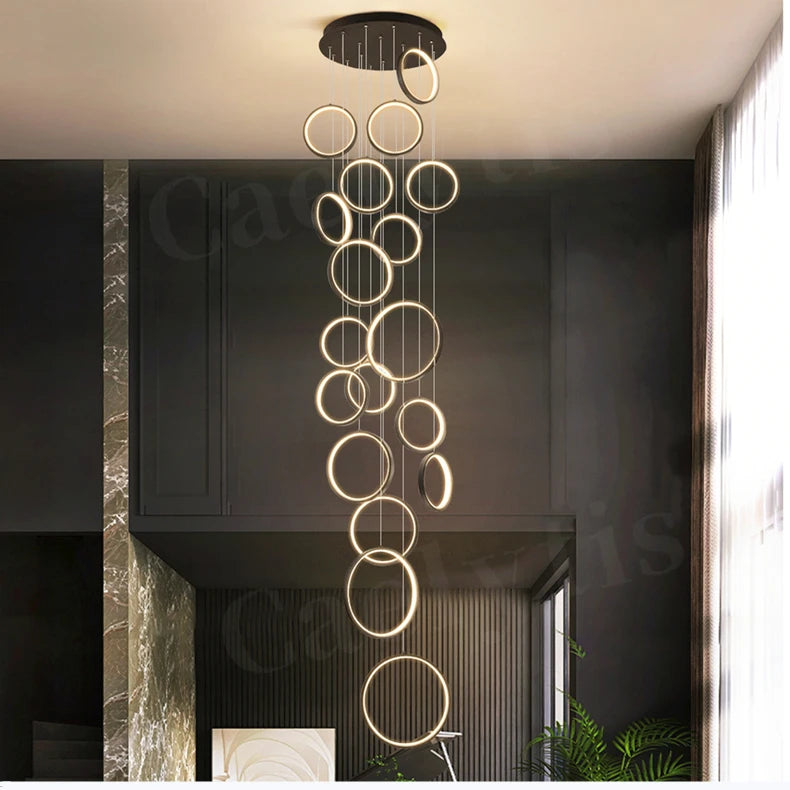 Modern Simple LED Chandelier Pendant Light For Living Dining Room Loft Indoor Home Decoration Lighting Stair Lamps Light Fixture