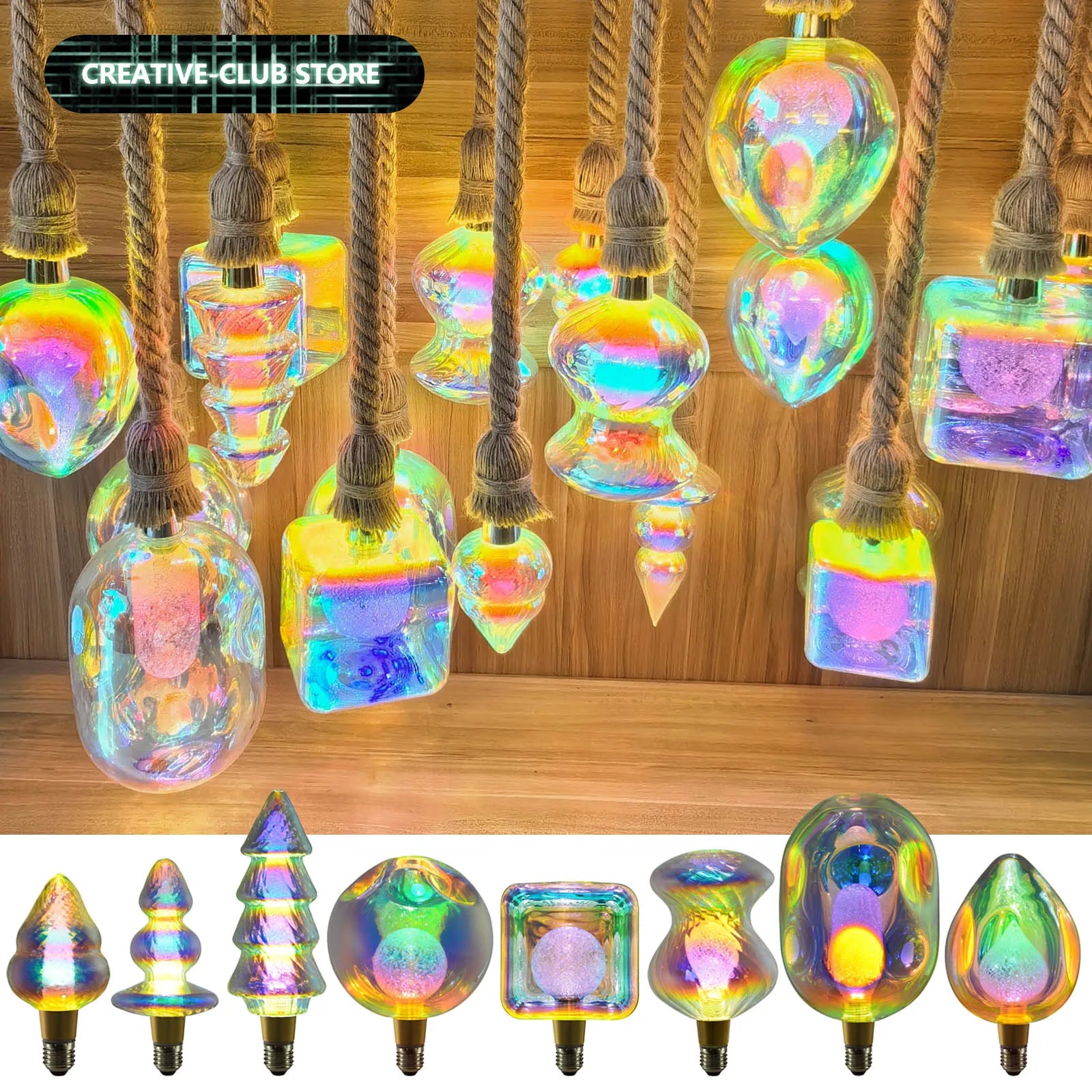 Originality Retro Vintage Edison Bulb Industrial Decor Bulb Lamps E27 3W AC220V Colorful LED Lamp For Bedroom Ambient Light