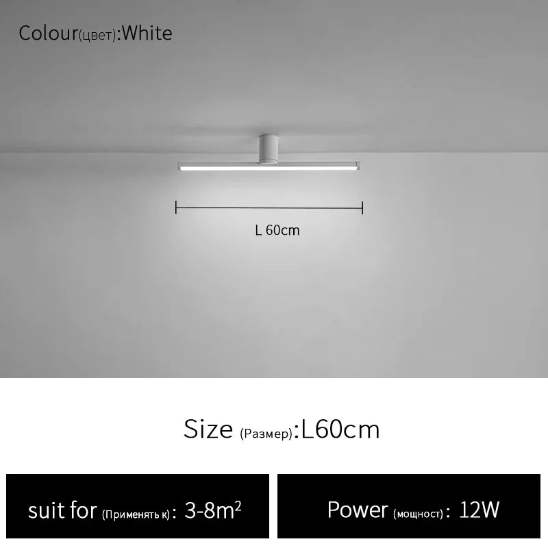 Nordic Minimalist Strip Ceiling Lights for Living Room Corridor Balcony Bedroom Simple Ceiling Lamps Indoor Lighting Fixtures