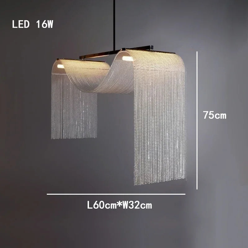 Living Room High Ceiling Home Decor Pendant Lights Modern Designer LED Kitchen Island Hanging Lamps for Ceiling Loft Staircase L